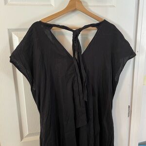 Universal Standard Lourve Black Tie-Back Dress